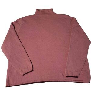 Women's Size 26/28 Venezia 80% Lambswool Pink Plum Long Sleeve Sweater